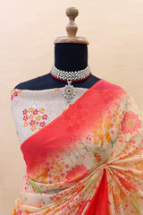 Floral Chanderi Silk Saree