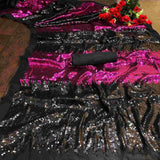 Black & Magenta Fancy Embroidery 2 Colour Saree