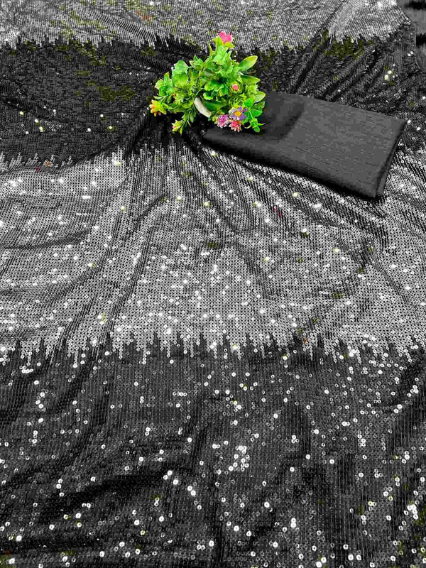 Black & Grey Fancy Embroidery 2 Colour Saree