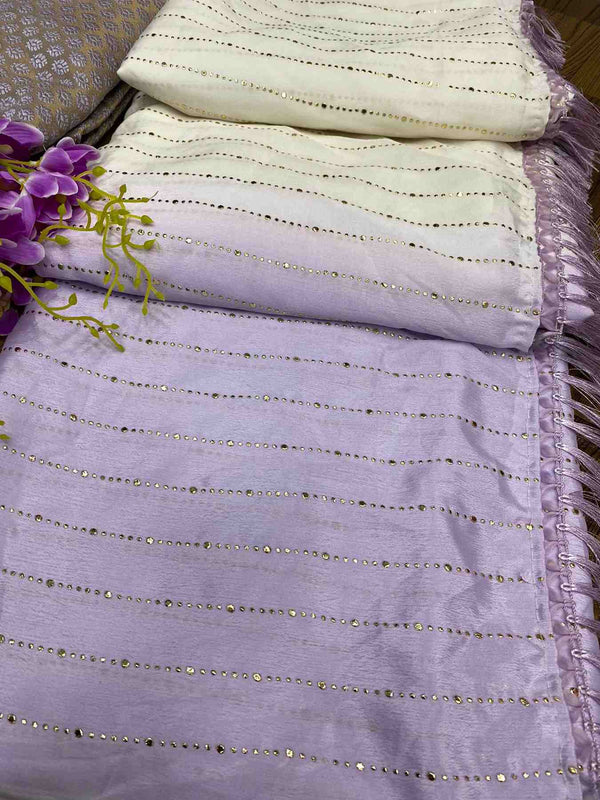 Lavender Chinon Silk Fabric