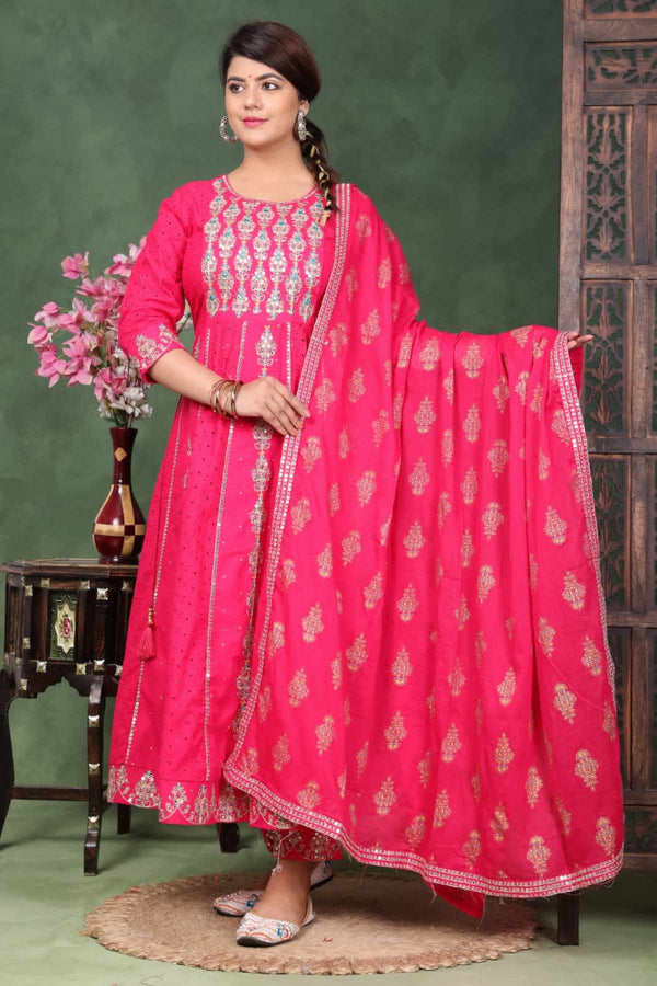 Pink Anarkali Suit Sets