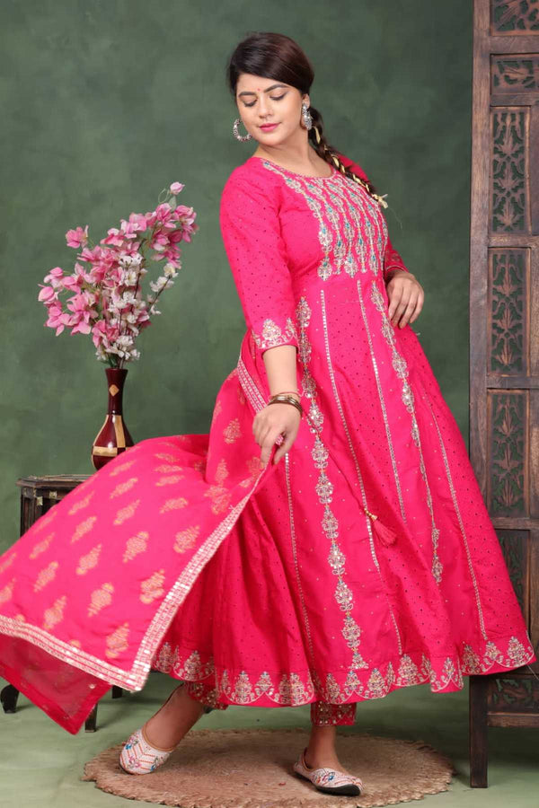 Pink Anarkali Suit Sets