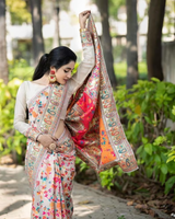Aaradhya Kashmiri Pashmina Model Handloom Weaving Saree