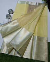 Pink Banarasi Silver Tissue Saree