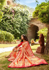 Paithani Silk Handloom Saree With Gold Zari