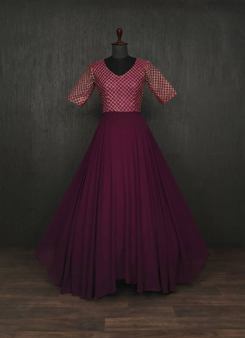 WIne Blooming Gown