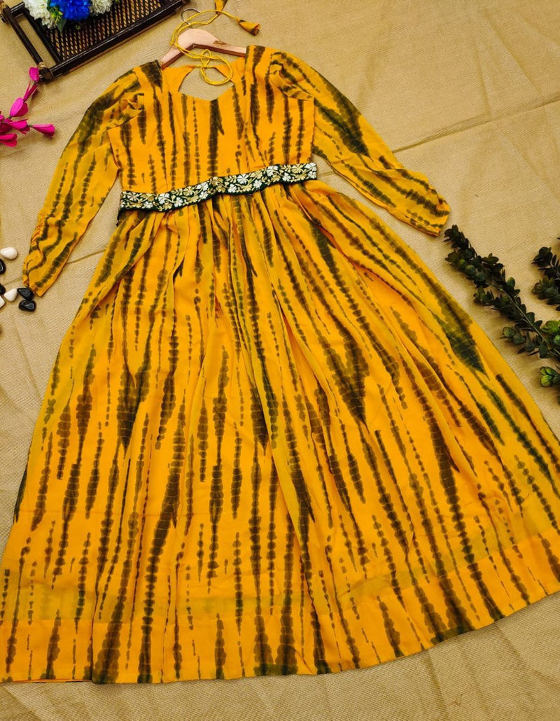 Yellow Georgette Maxi Dress