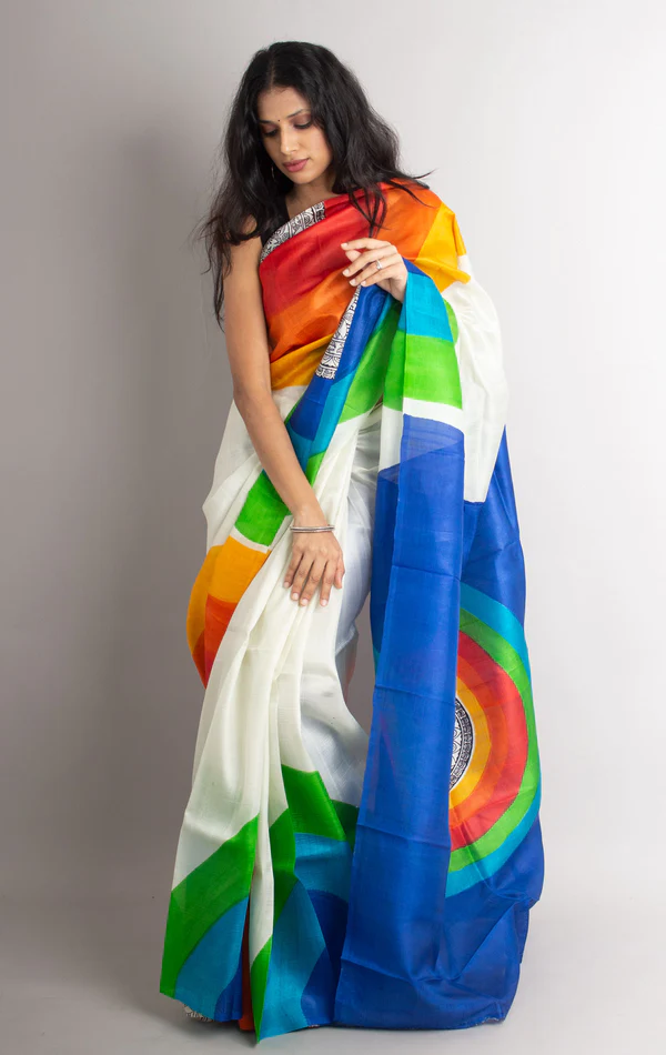 Multicolor Printed Sarees