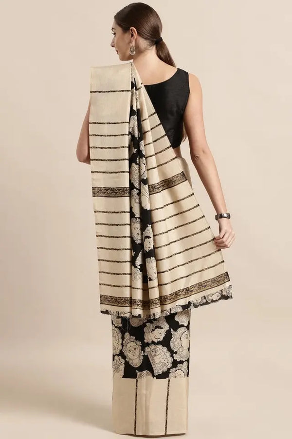 Beautiful Handloom Linen Chanderi Saree